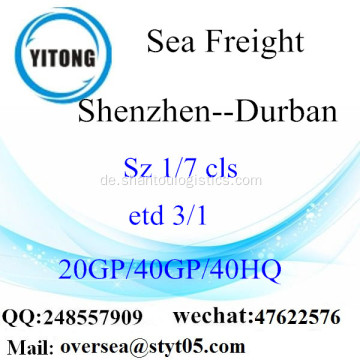 Shenzhen Port Seefracht Versand nach Durban